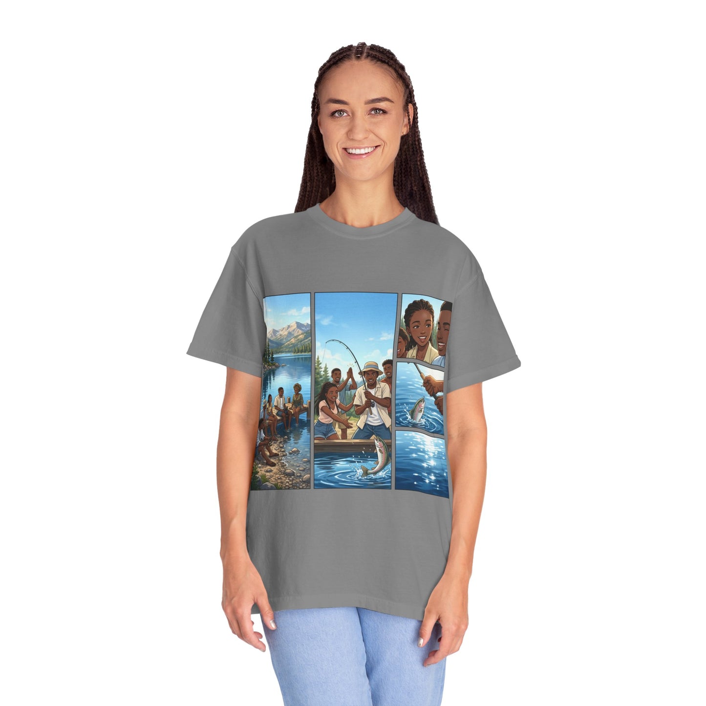 ake Tahoe Fishing Moments T-Shirt — Retro Outdoors Fishing Graphic Tee