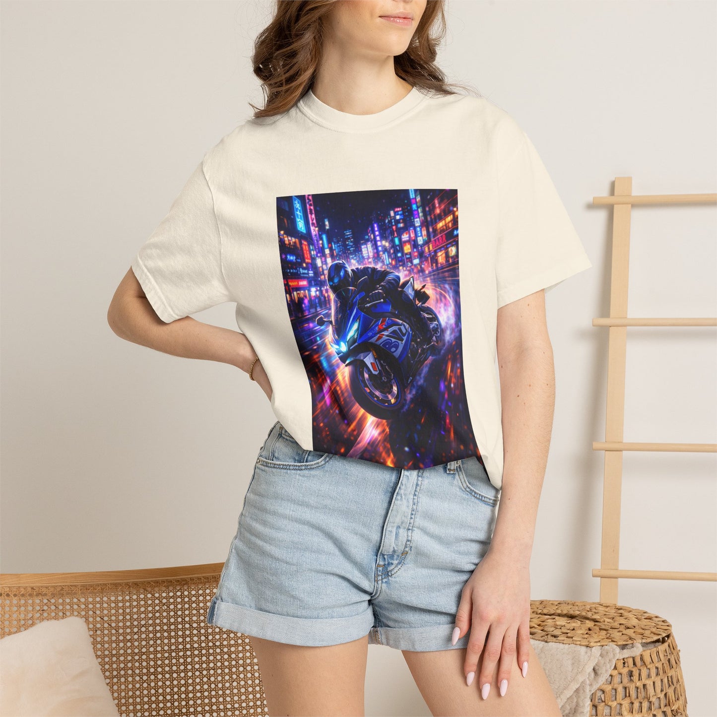 Suzuki GSX-R1000-NEON NIGHT RUN -  T-Shirt — Neon Night Rider Graphic Tee