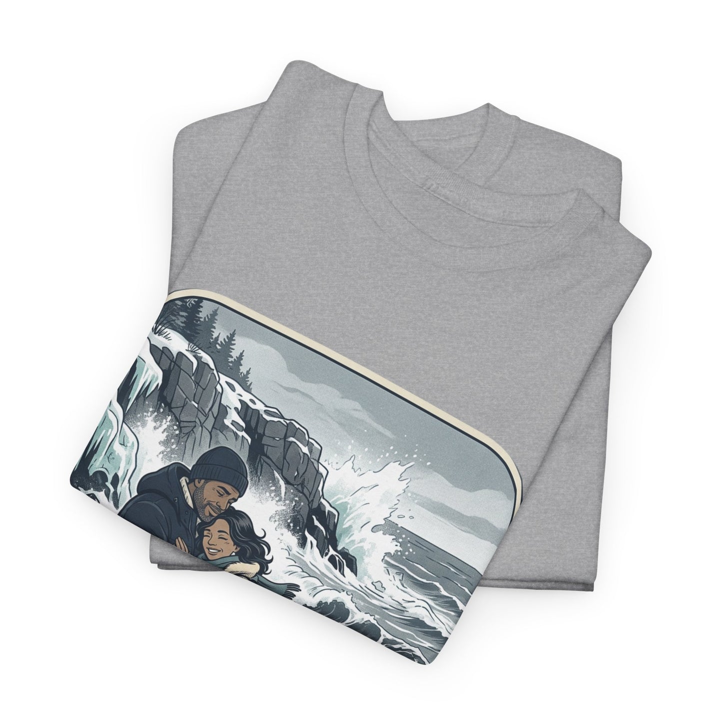 Acadia National Park Tee — Coastal Winter Couple Graphic