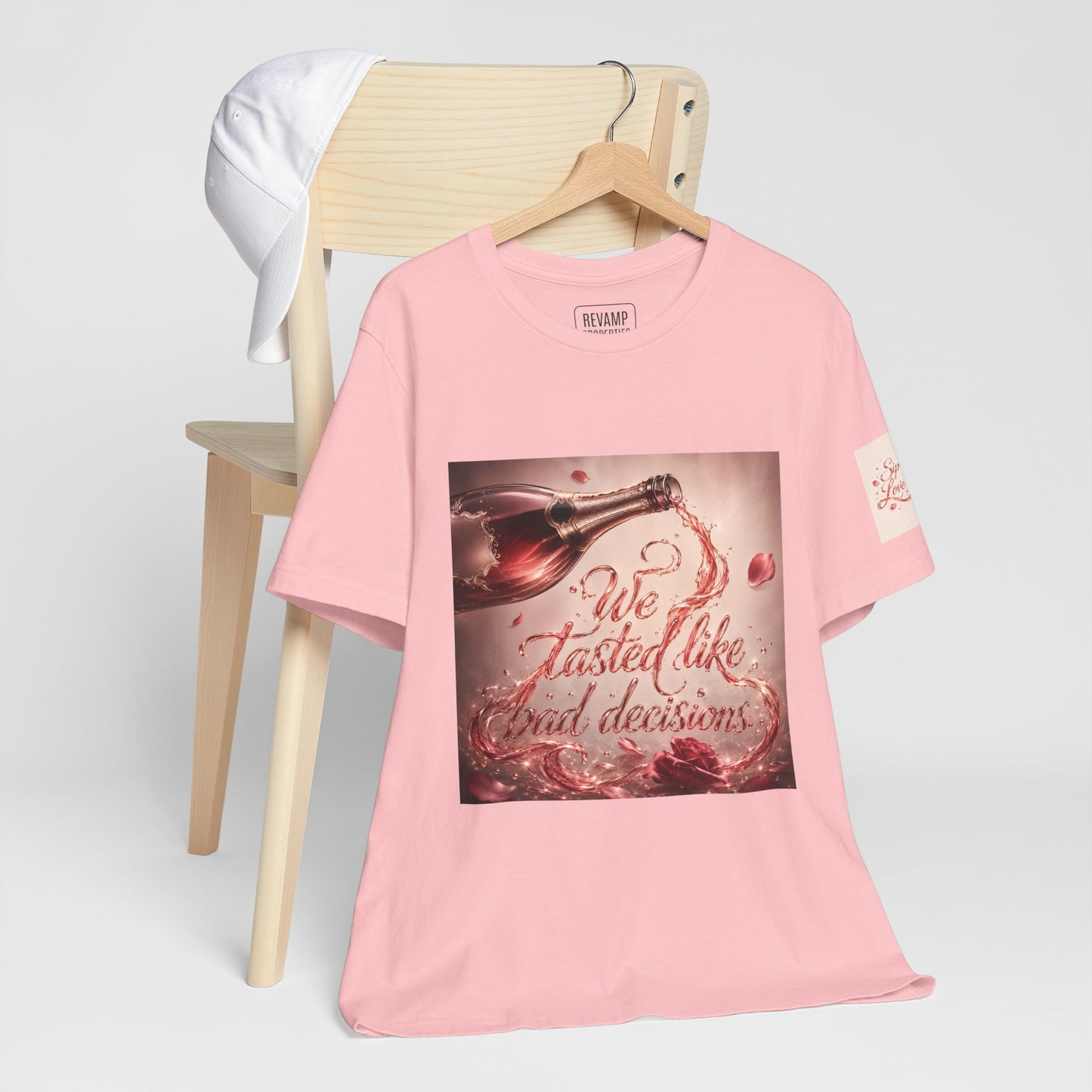 We Tasted Like Bad Decisions T shirt - Pink Champagne Pleasure Graphic Tee