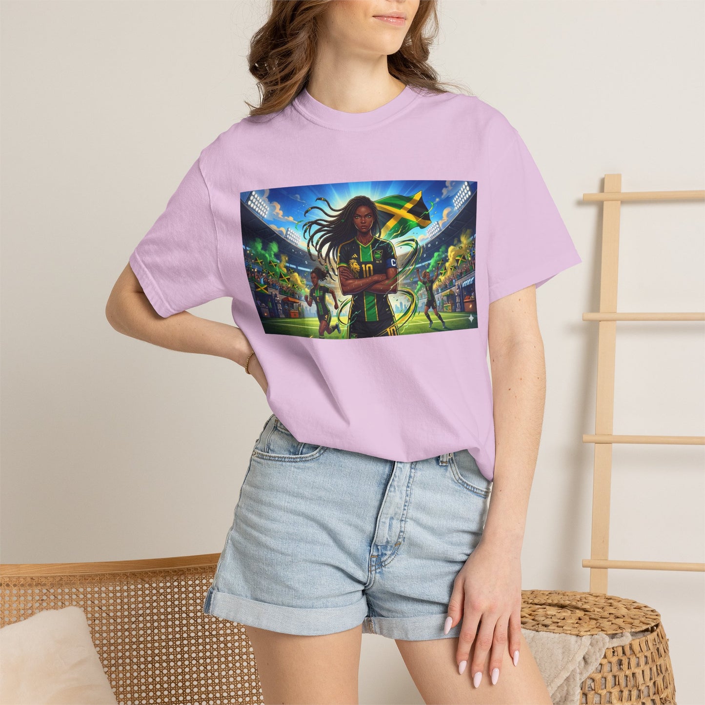 Jamaican Soccer Captain T-Shirt — Rasta Player Stadium Graphic Tee