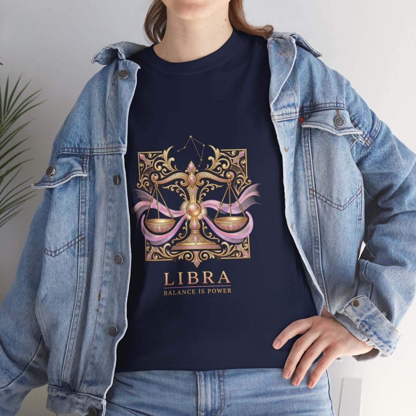 Libra Scales T‑Shirt — Zodiac Balance Is Power Tee