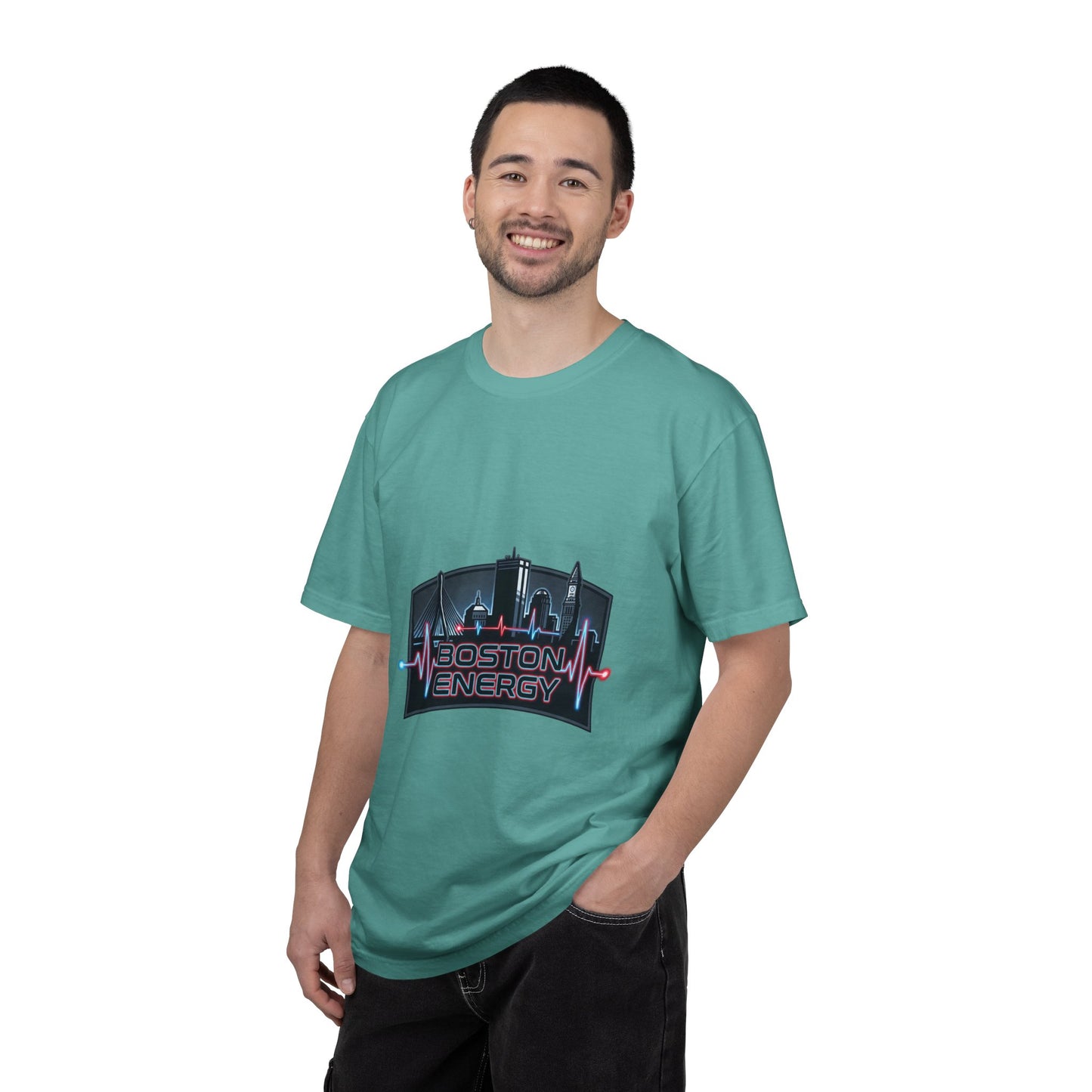 Boston Energy T-Shirt — City Skyline Neon Tee