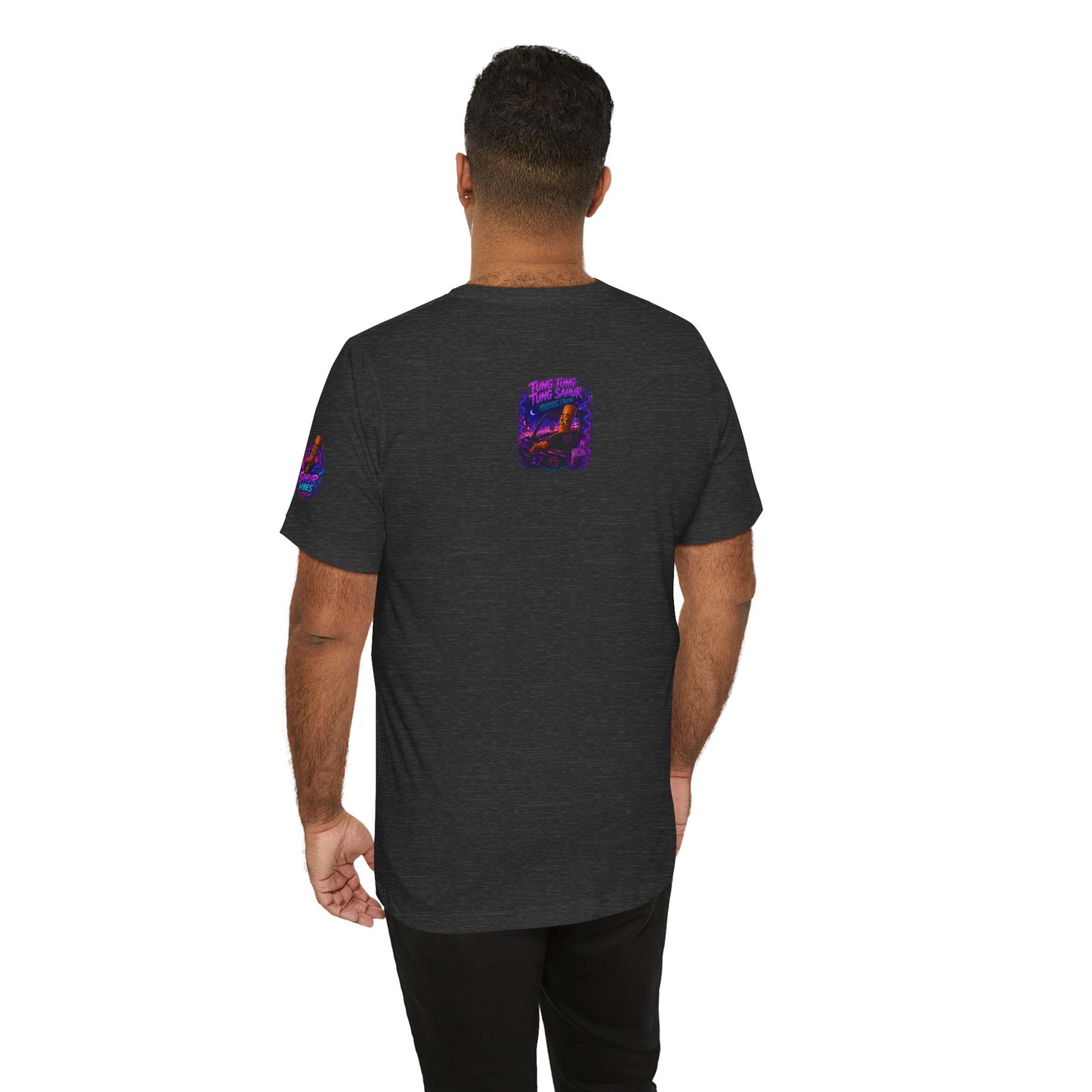 Tung Tung Tung Sahur Who Ride Like Us T-Shirt — Night Cruise Vaporwave Graphic Tee