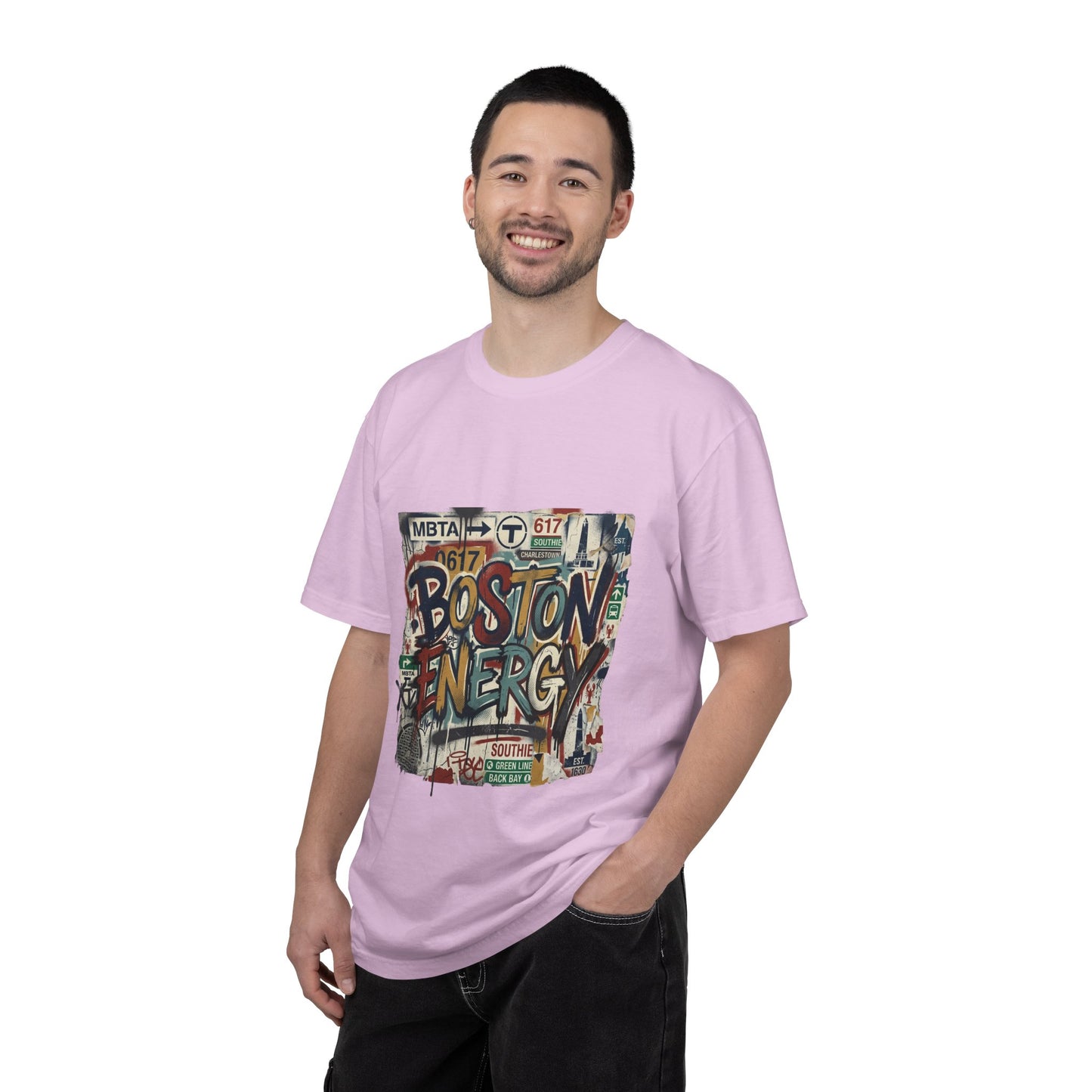 Boston Energy T-Shirt — Graffiti Cityscape Tee
