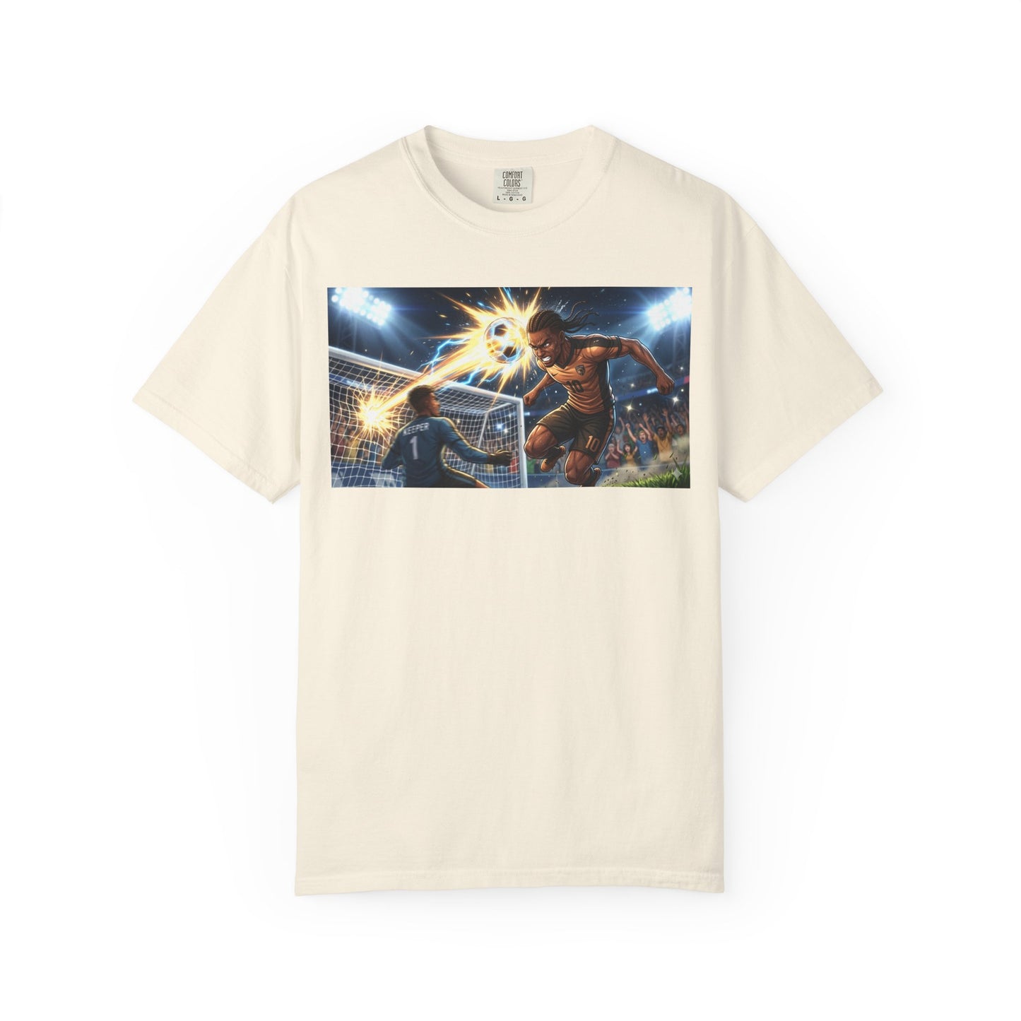 Soccer Goal Explosion T-Shirt — Action-Packed Football Graphic Tee