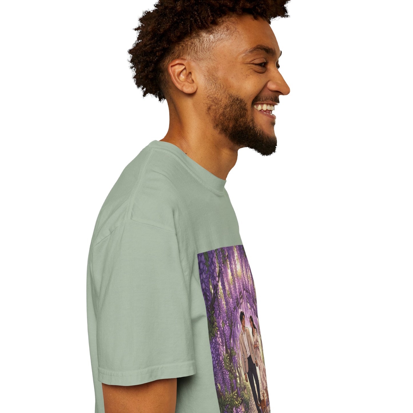 Spring of Us T-Shirt — Romantic Wisteria Couple Graphic Tee