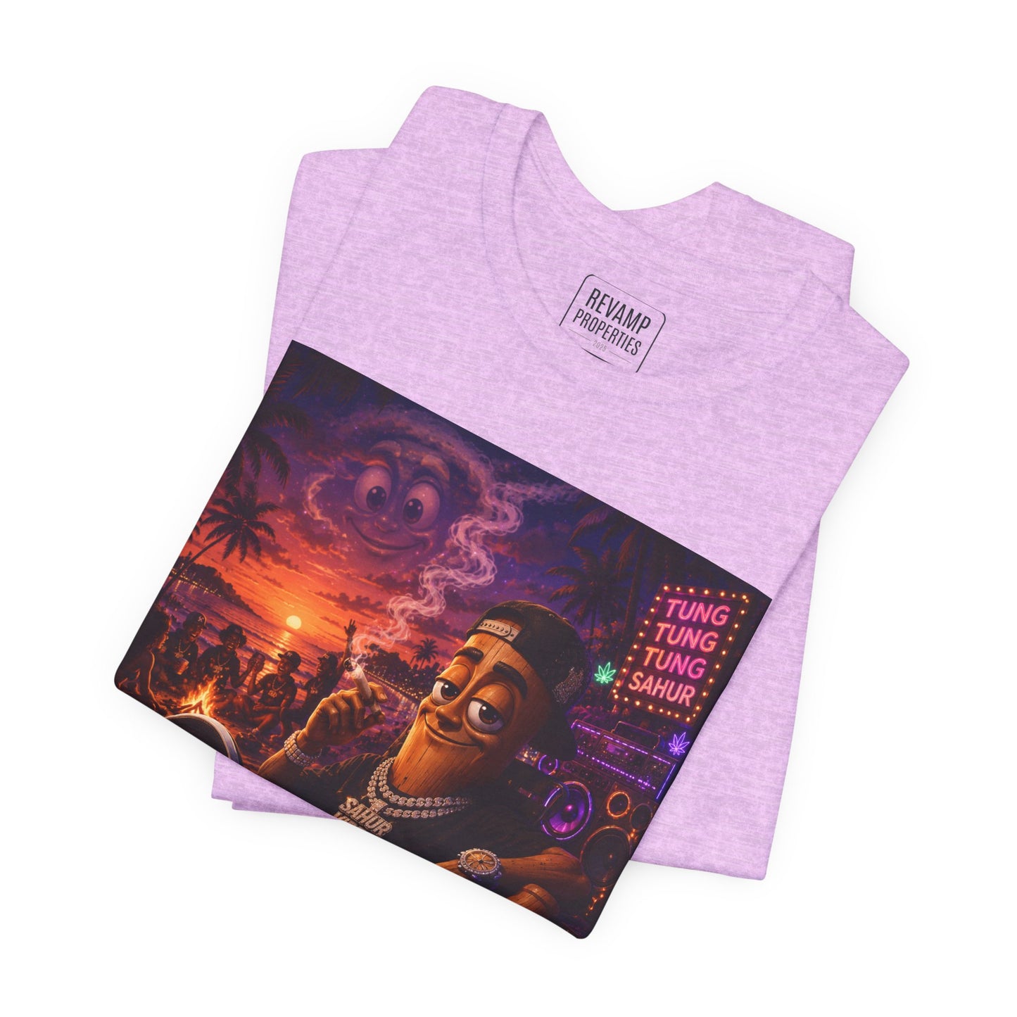 Tung Tung Tung Sahur T-Shirt — "Summertime Vibes" Retro Beach Party Graphic Tee