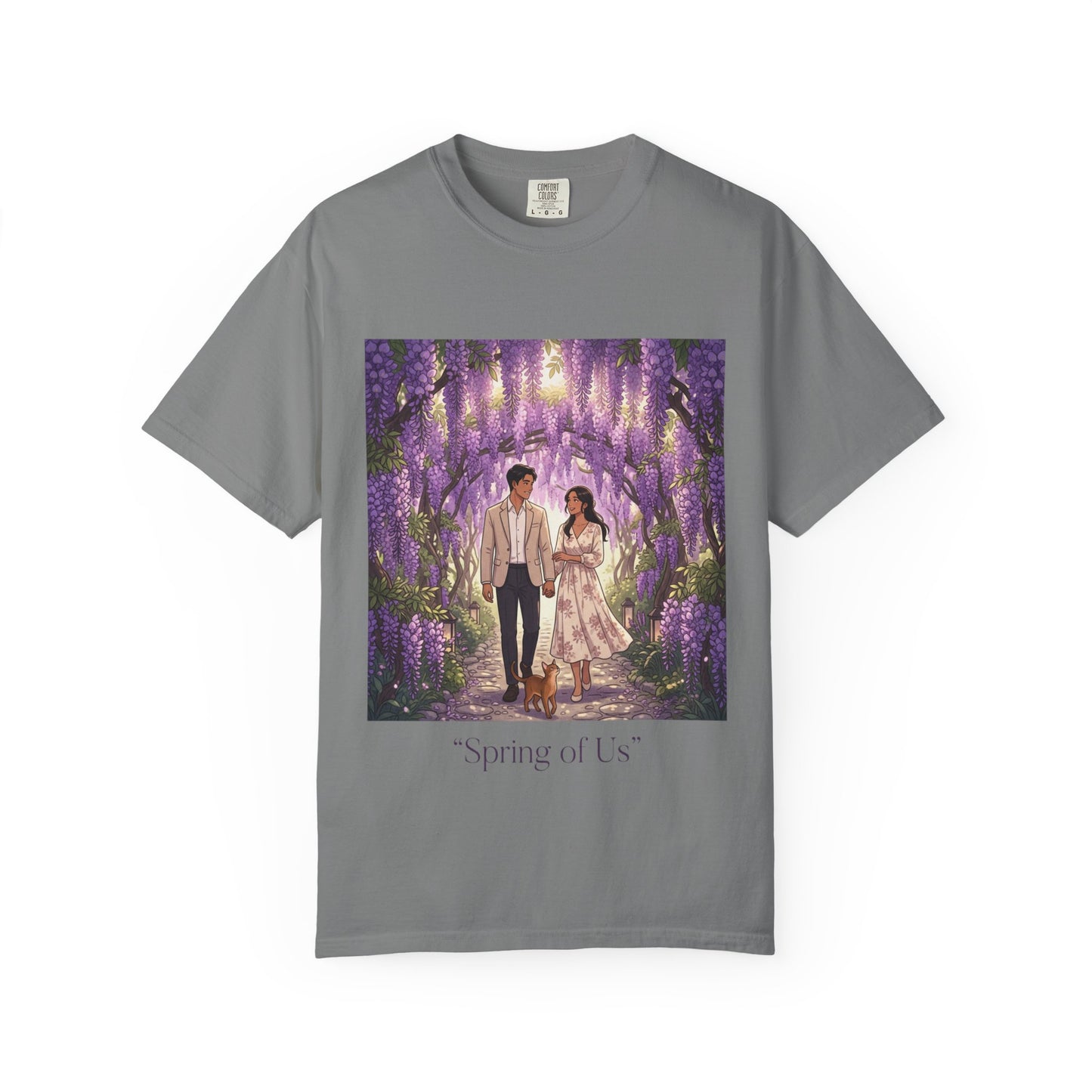 Spring of Us T-Shirt — Romantic Wisteria Couple Graphic Tee