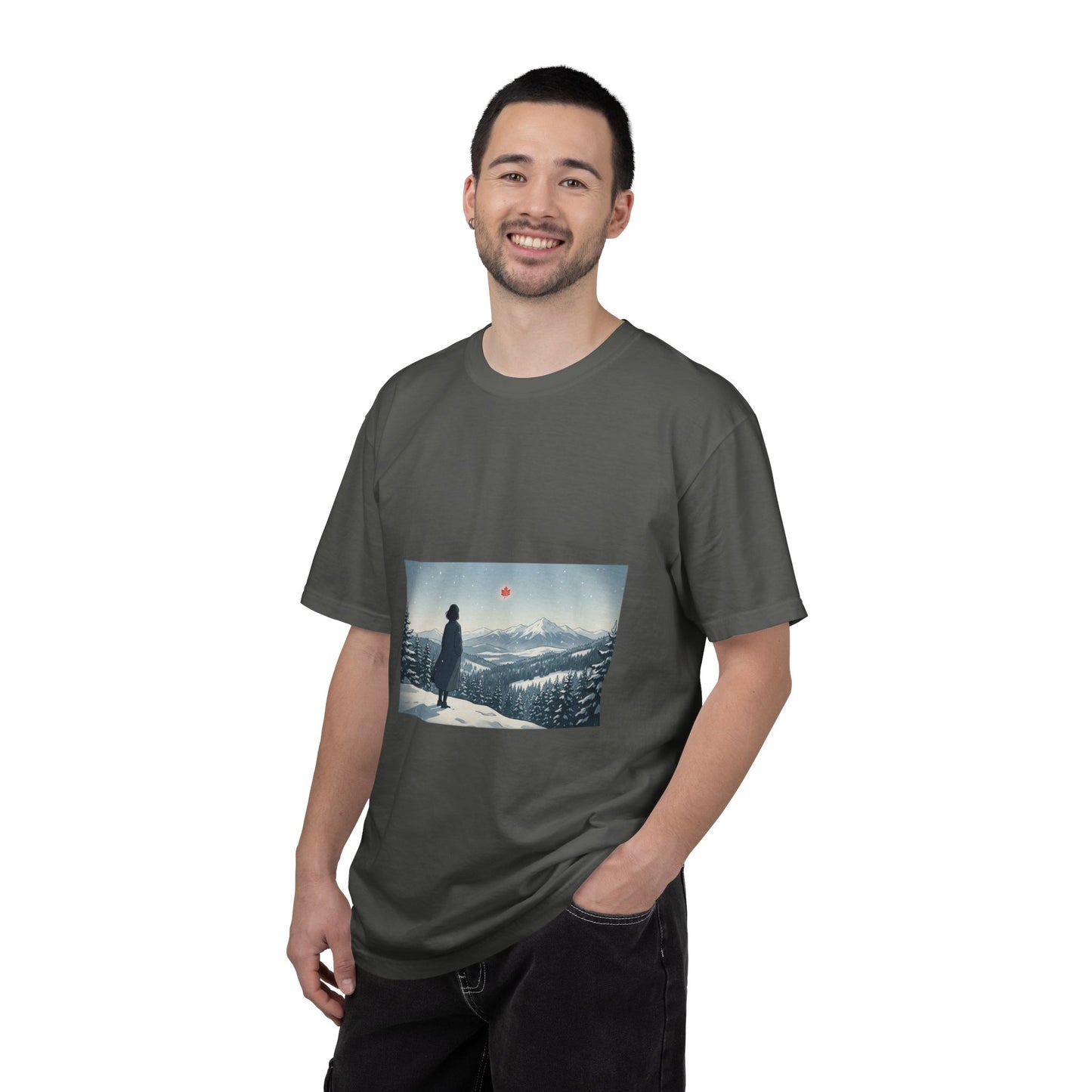 T-Shirt — Wanderer in Snowy Mountains Graphic Tee