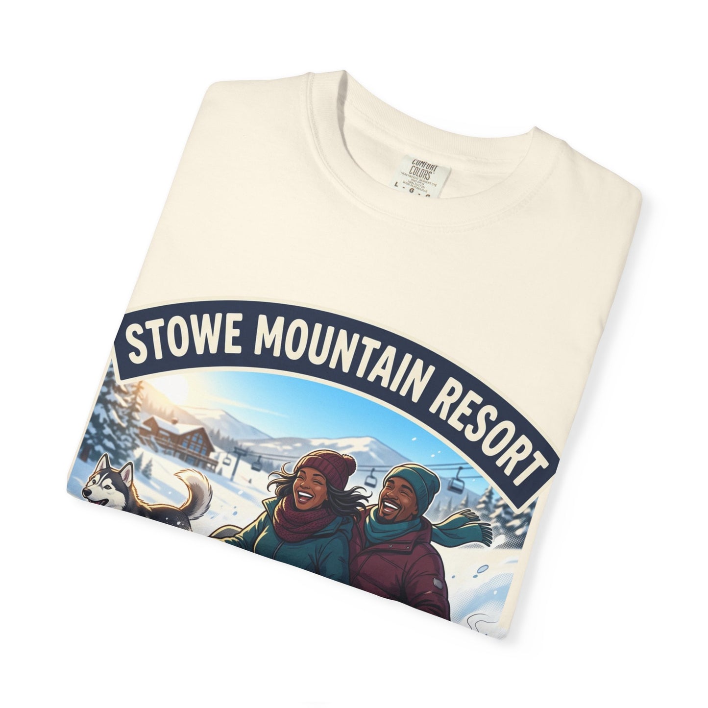 Stowe Mountain Resort Snow Tubing T-Shirt — "Vermont Joy" Winter Apparel