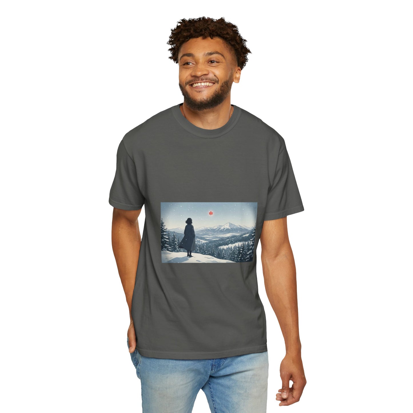 T-Shirt — Wanderer in Snowy Mountains Graphic Tee