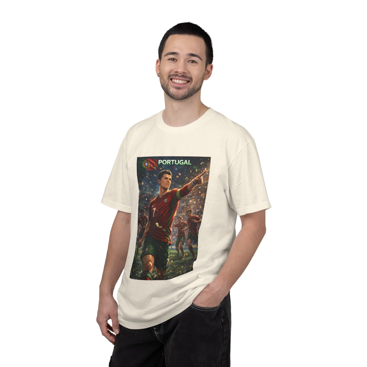 Portugal Soccer Poster T-Shirt — Cristiano Ronaldo Tribute Tee