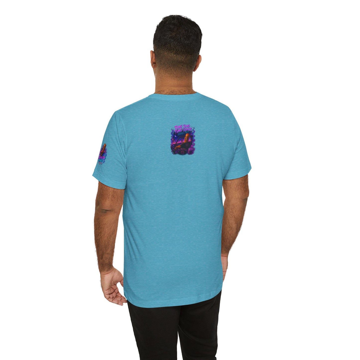 Tung Tung Tung Sahur Who Ride Like Us T-Shirt — Night Cruise Vaporwave Graphic Tee