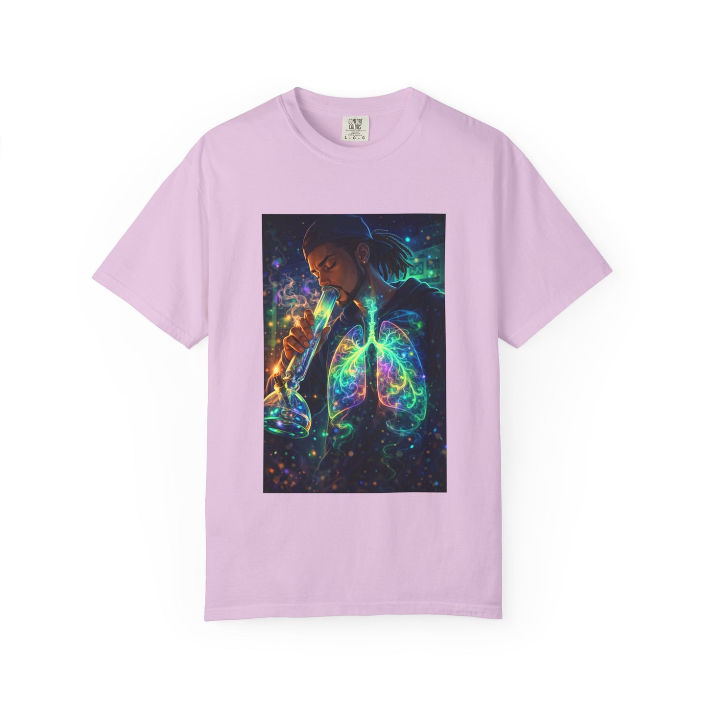 Cosmic Lungs T-Shirt — Neon Anatomical Art Tee