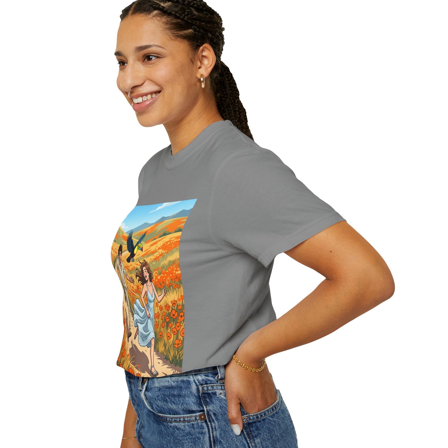 Spring of Us T-Shirt — Romantic Field Illustration Tee