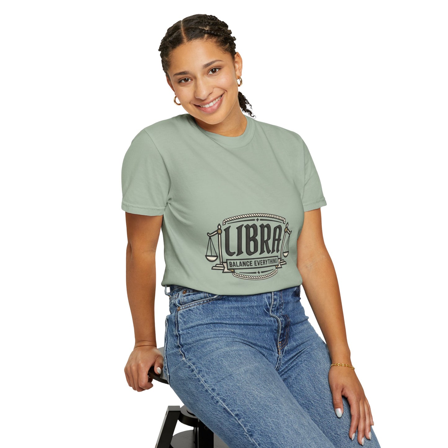 Libra Zodiac T-Shirt — "Balance Everything" Scales Design