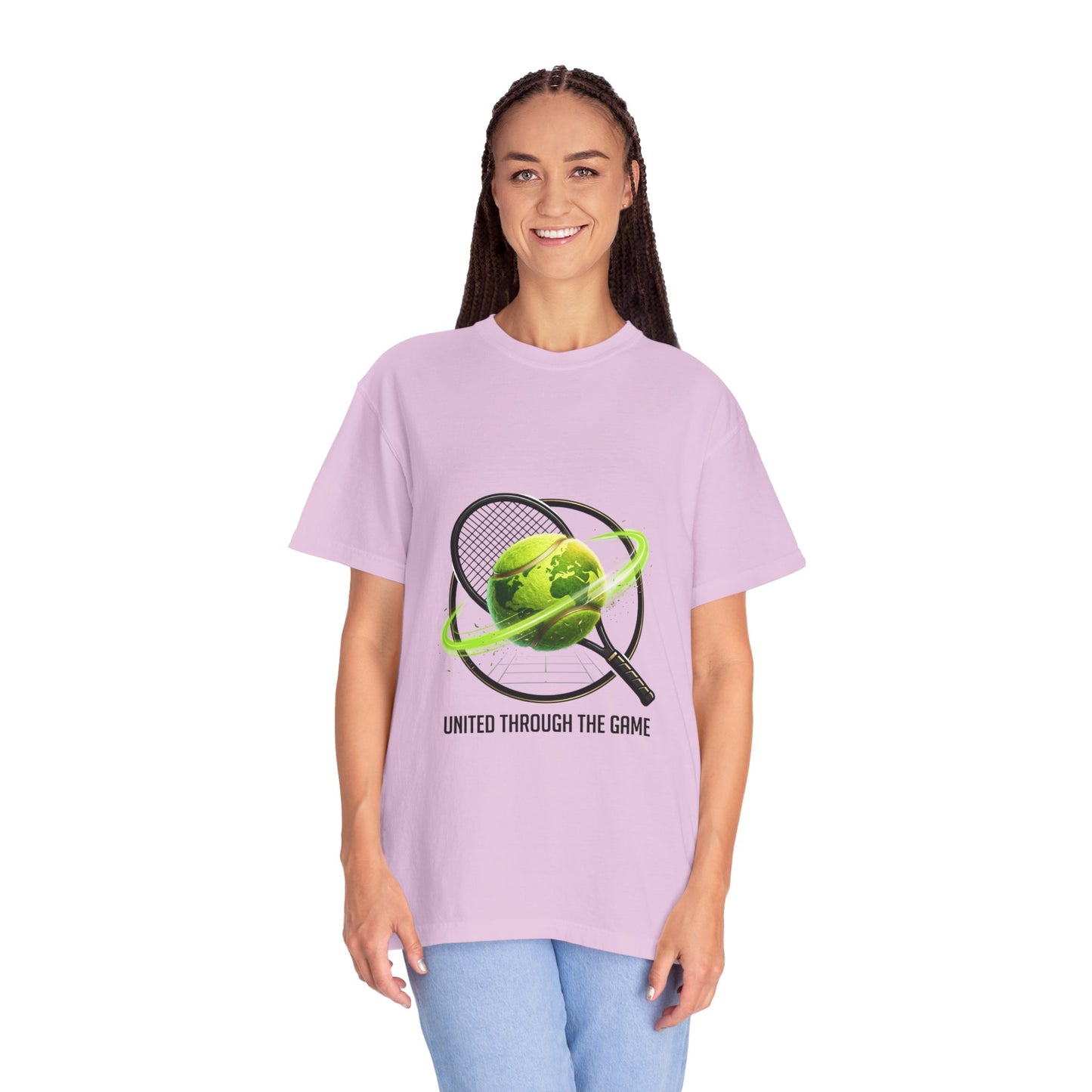 Tennis Globe T‑Shirt — "United Through the Game" Sports Tee