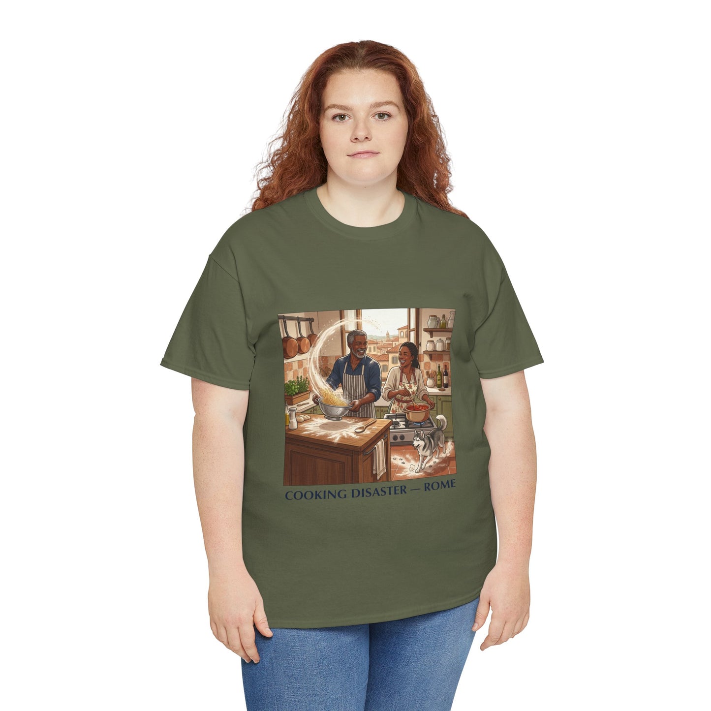 T-Shirt — 'Cooking Disaster — Rome' Illustrated Cooking Tee