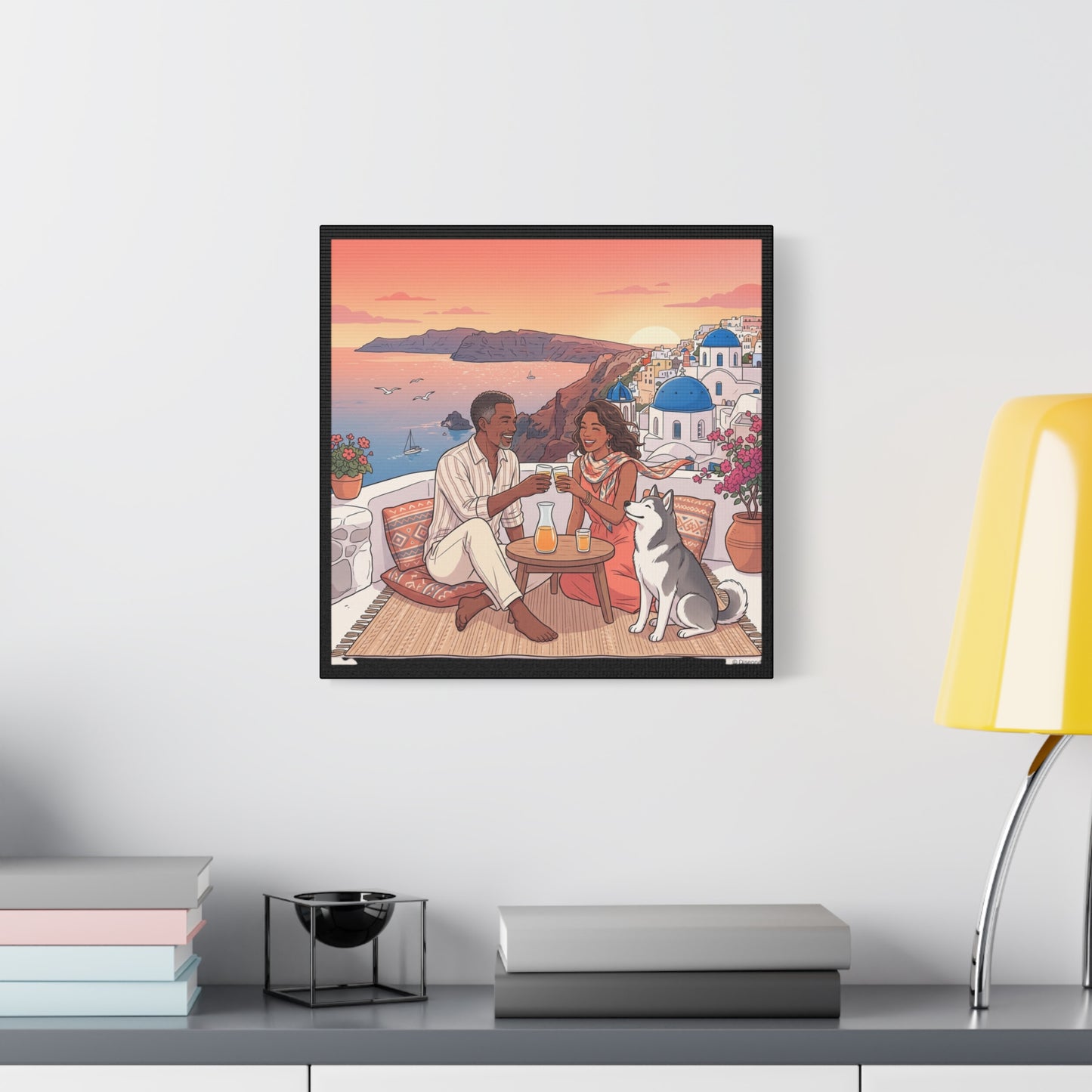 Santorini, Greece – “Sunset Serenade - Matte Canvas, Stretched, 1.25"