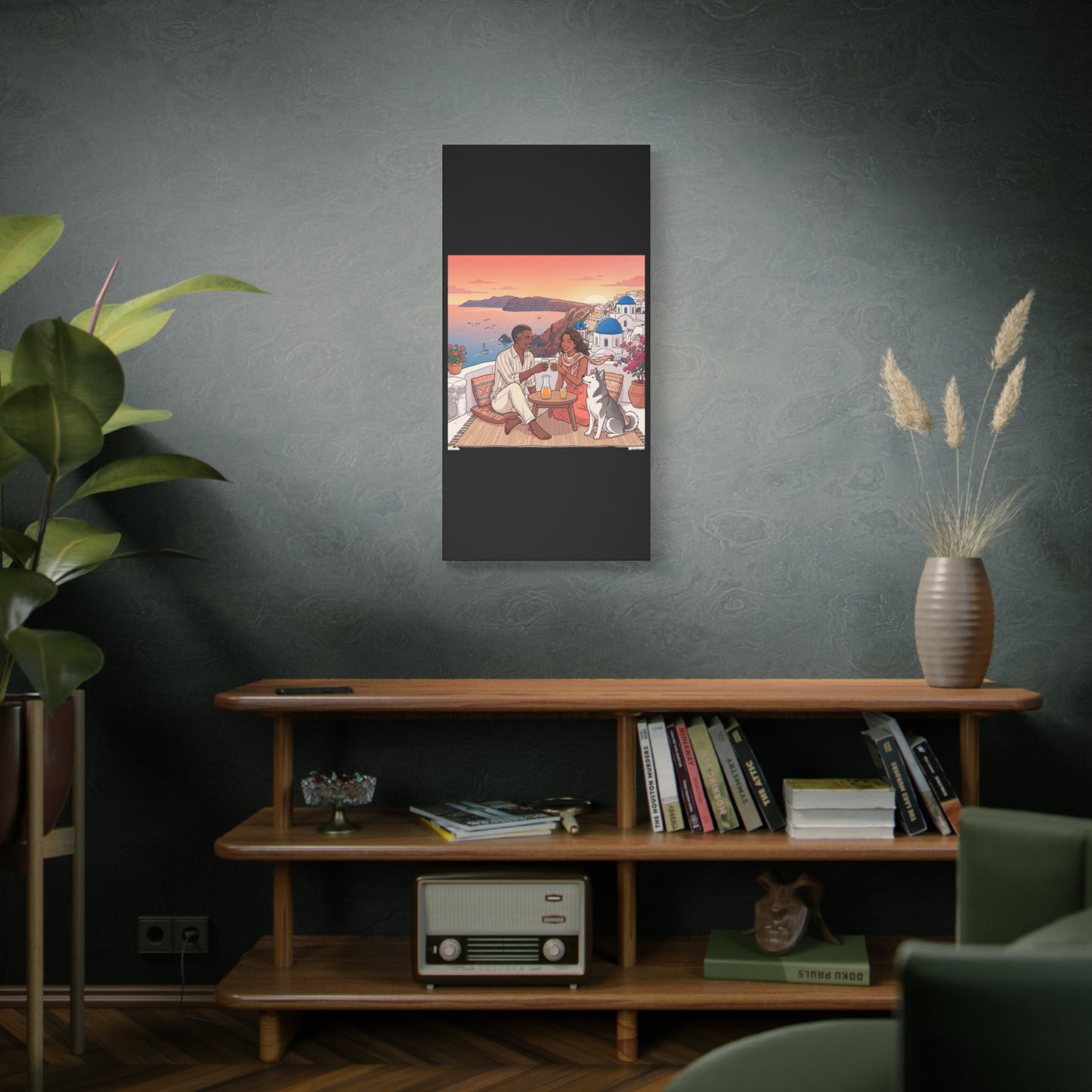 Santorini, Greece – “Sunset Serenade - Matte Canvas, Stretched, 1.25"