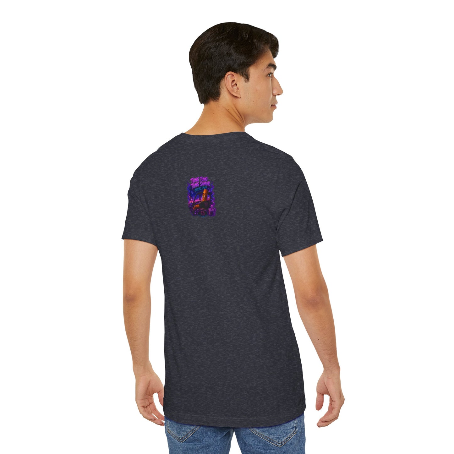 Tung Tung Tung Sahur Who Ride Like Us T-Shirt — Night Cruise Vaporwave Graphic Tee