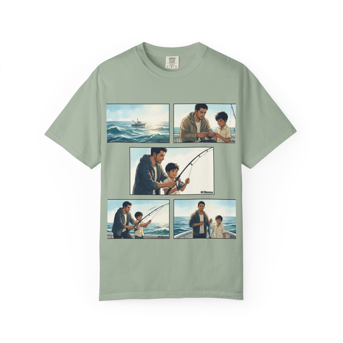 MORNING TIDES” (FATHER & SON EDITION) T-Shirt — Dad & Son Beach Fishing Graphic Tee
