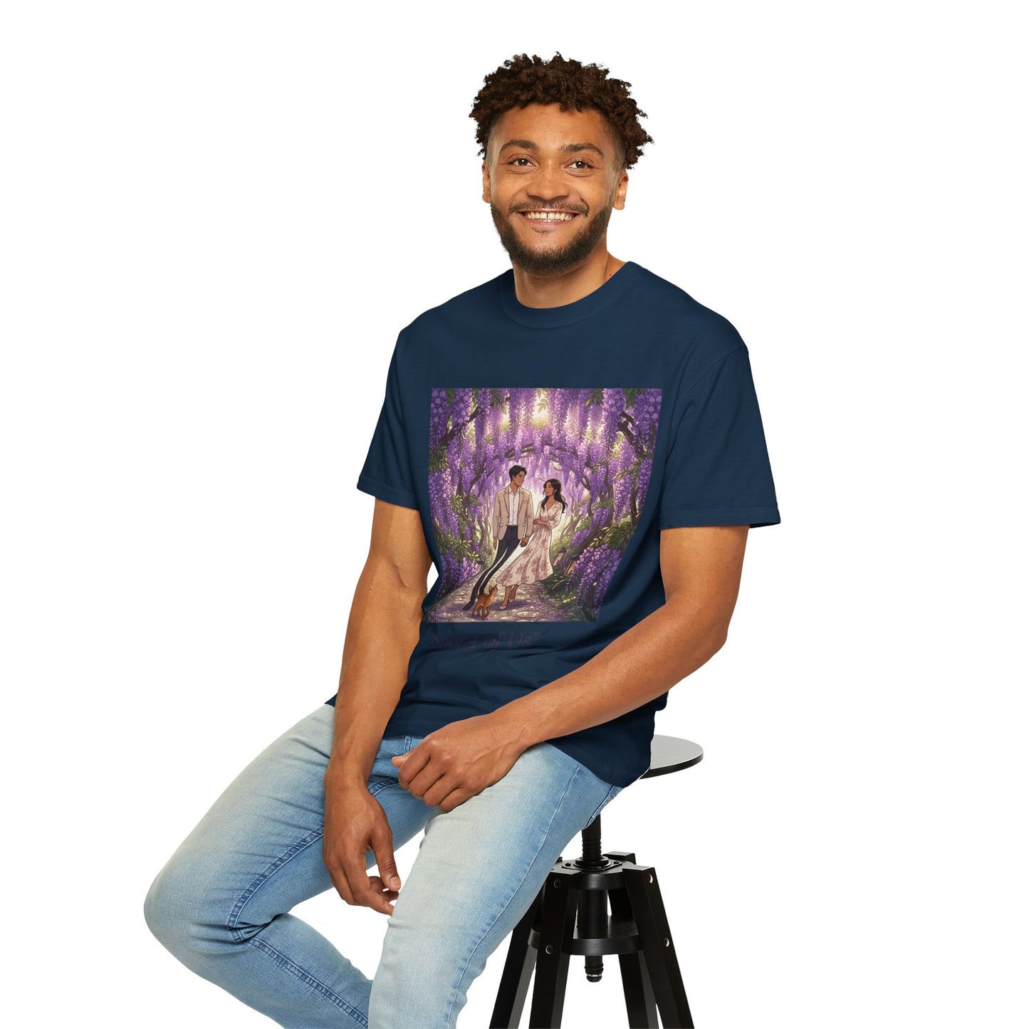 Spring of Us T-Shirt — Romantic Wisteria Couple Graphic Tee