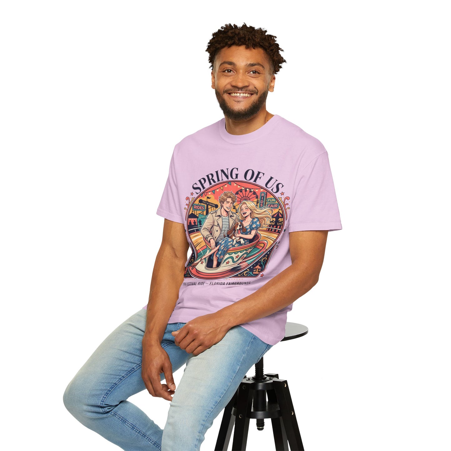 Spring of Us T-Shirt — Retro Carnival Couple Tee (Spring Festival Concert)