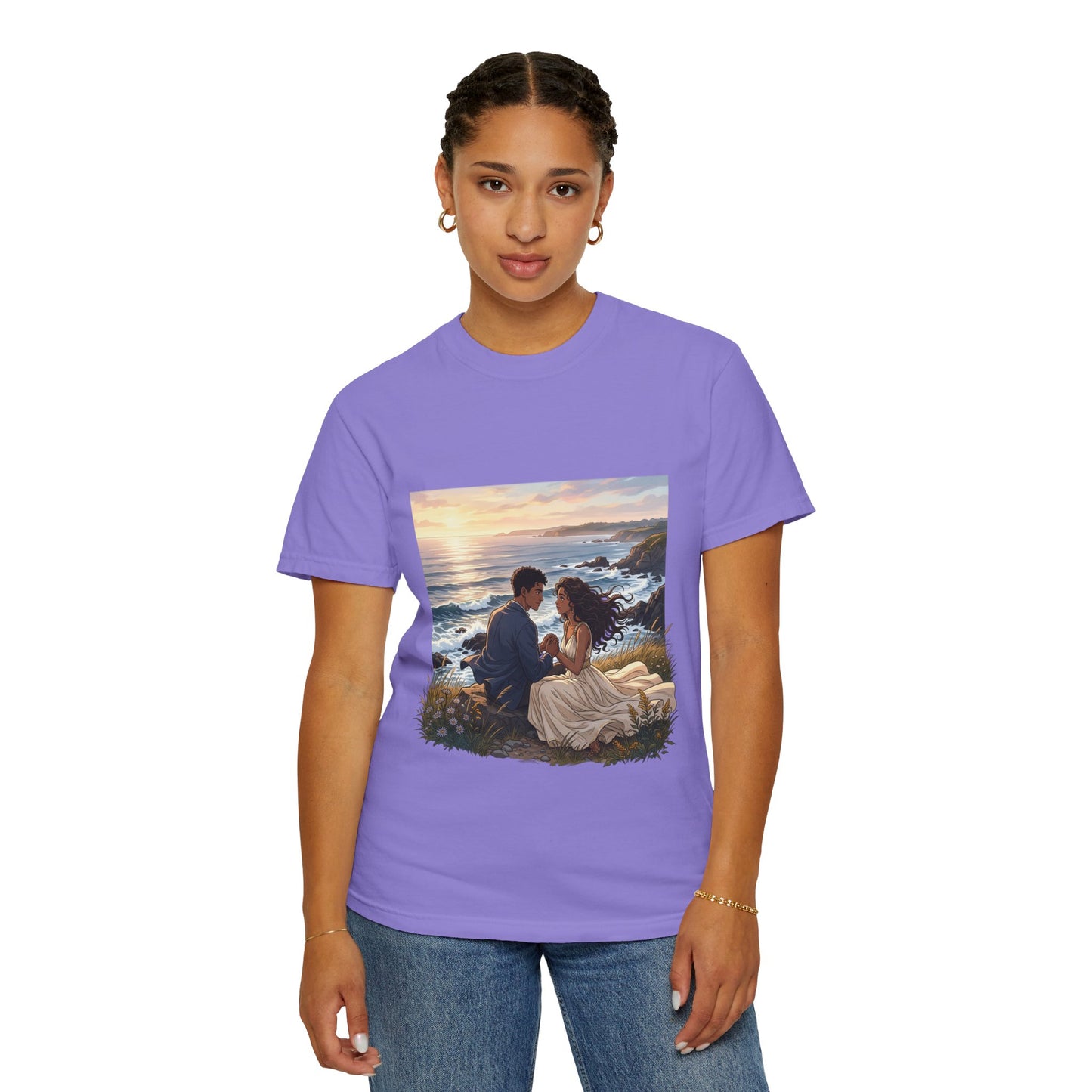 Romantic Sunset Beach Couple T-Shirt