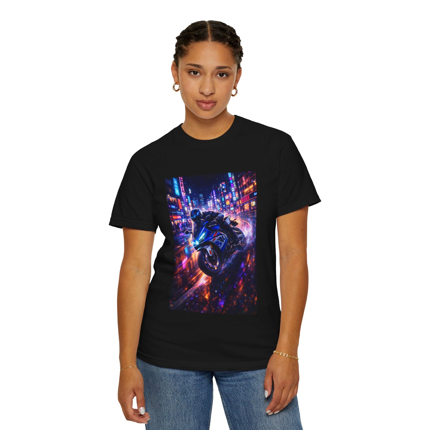 Suzuki GSX-R1000-NEON NIGHT RUN -  T-Shirt — Neon Night Rider Graphic Tee
