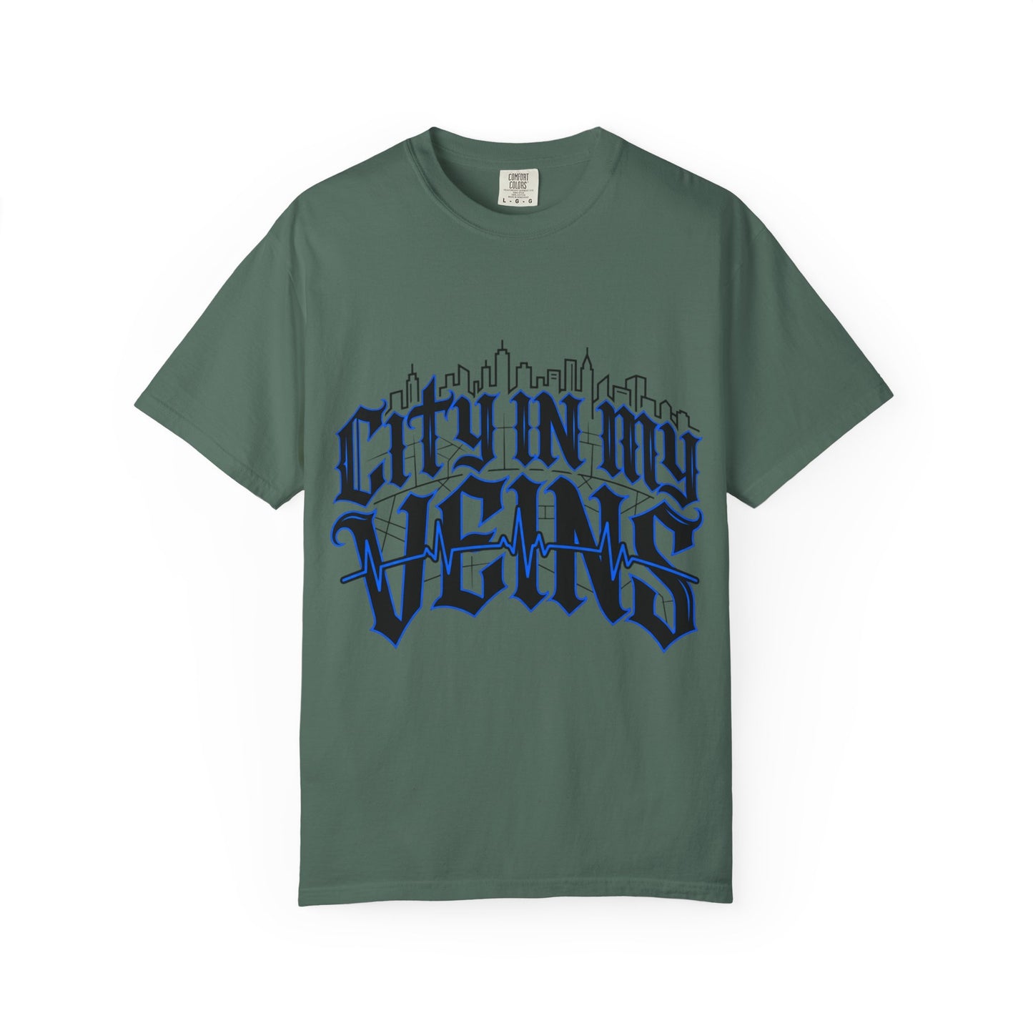 City in My Veins T-Shirt — Urban Skyline Graphic Tee