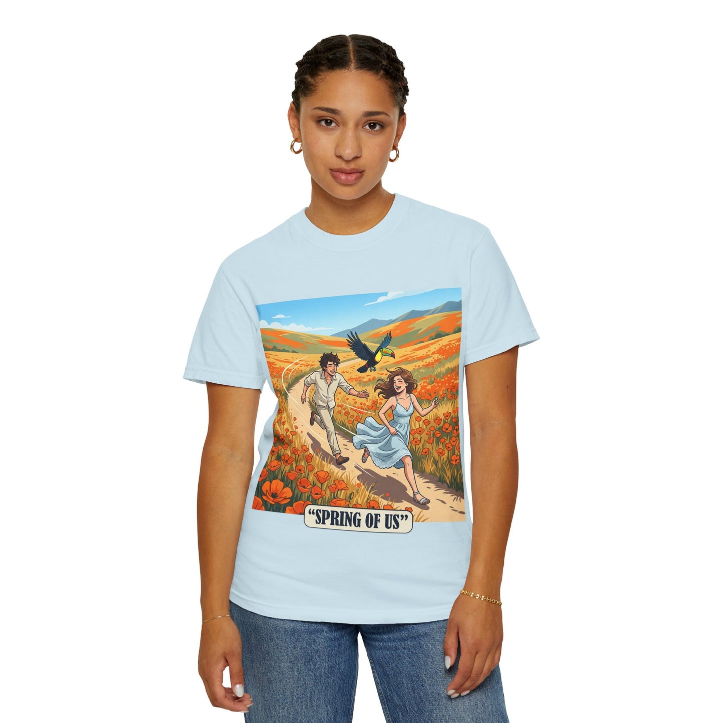 Spring of Us T-Shirt — Romantic Field Illustration Tee