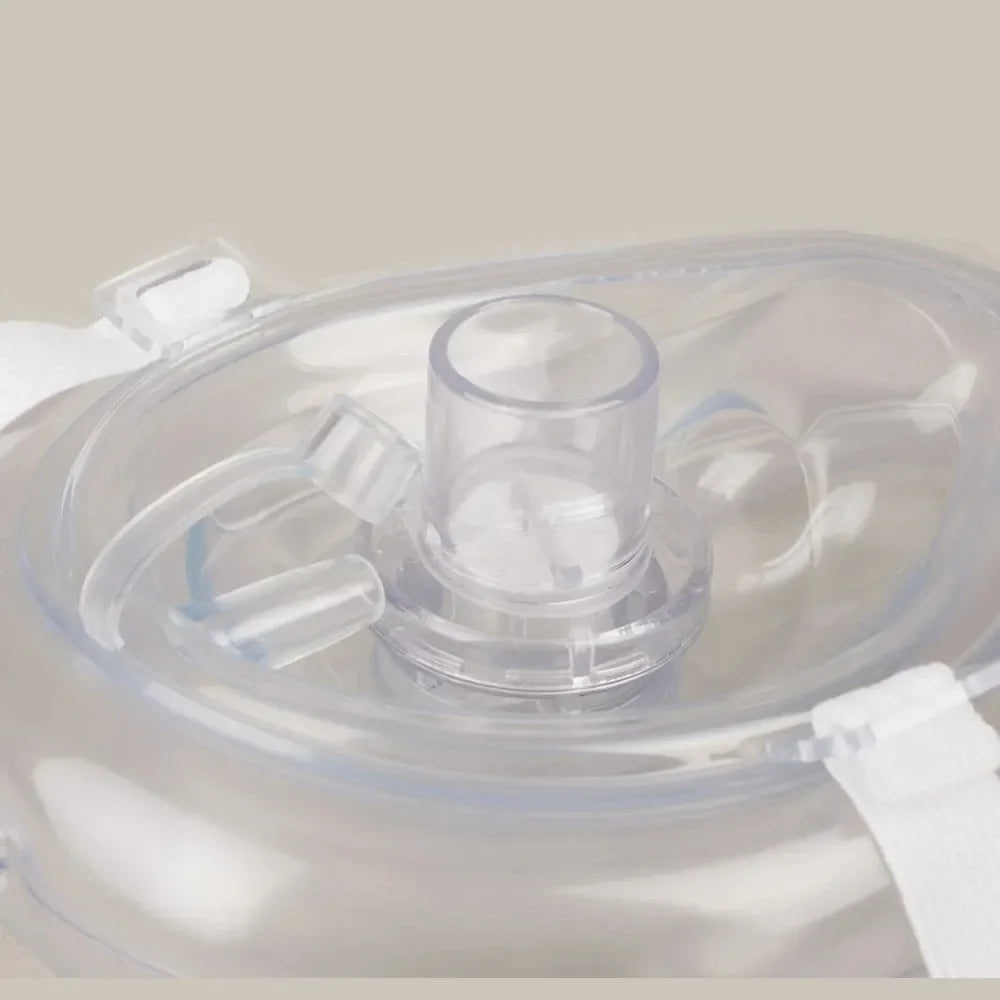 Professional CPR Breathing Mask with One-Way Valve – Reusable PVC Rescue Mask for Adults, Children & Infants