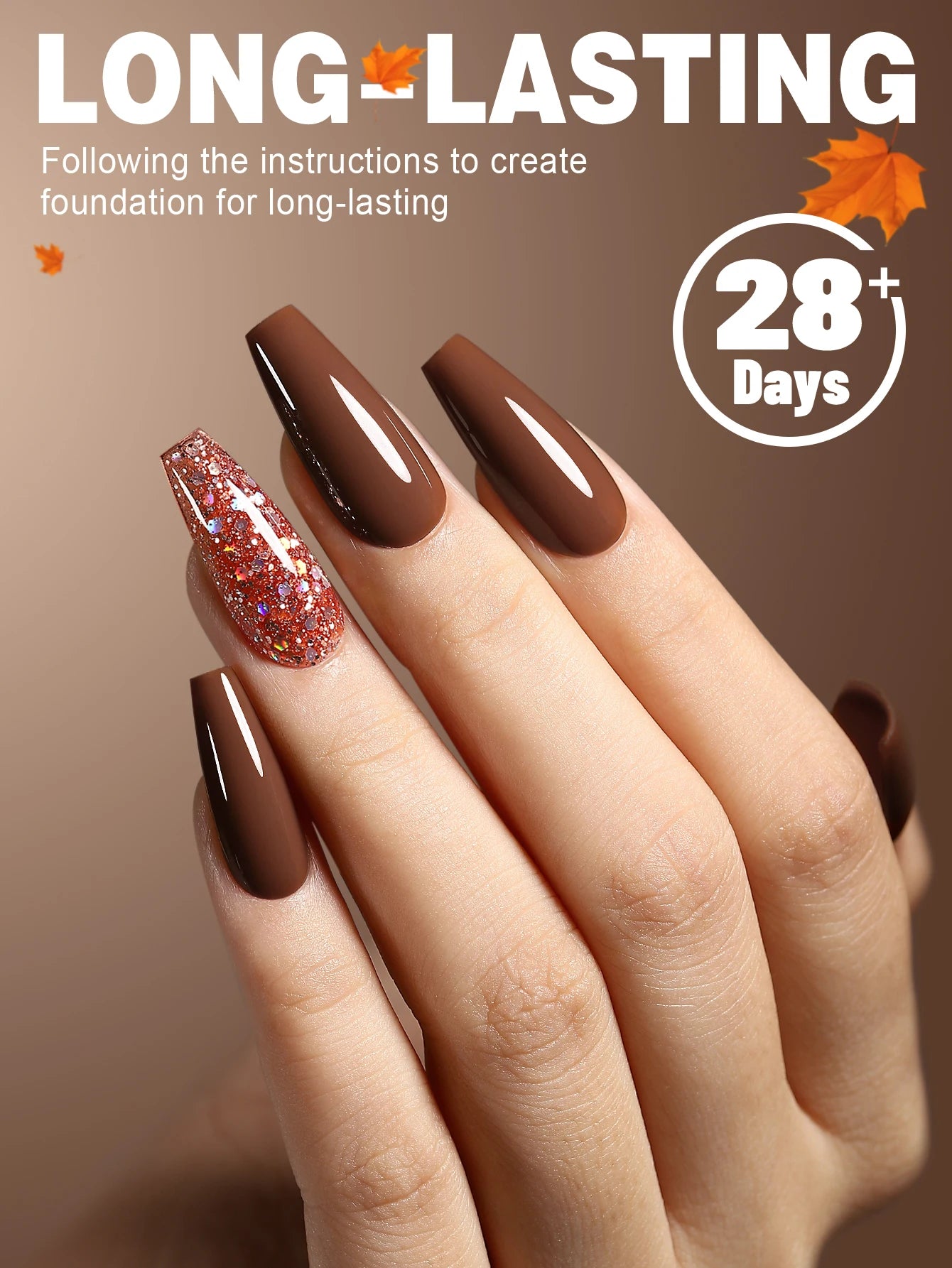 YOKEFELLOW 6-Piece Gel Nail Polish Set | Fall & Winter Seasonal Colors | UV/LED Semi-Permanent Gel Varnish