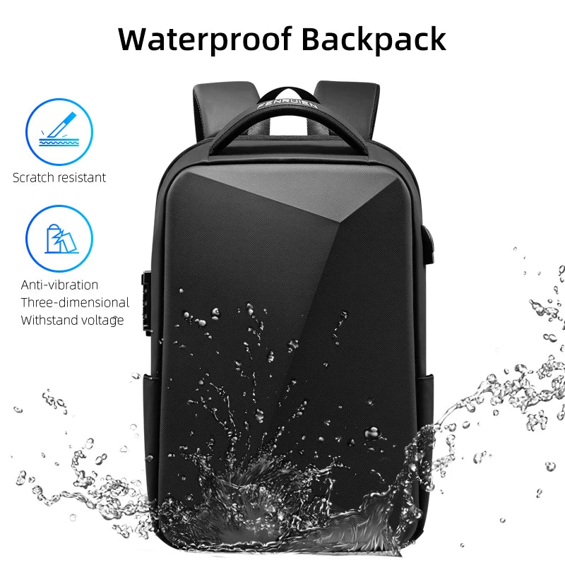 Fenruien Business Laptop Backpack — TSA Lock, USB Charging & Waterproof Travel Bag