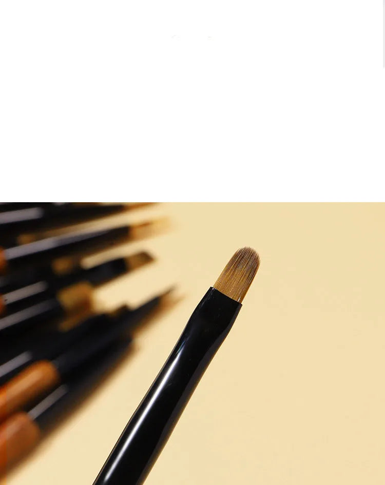 Nail Art Brush Calabash Pen Walnut Sandalwood Pole Painted Gradient Flower Gel Polish Carving Pencil Acrylic Manicure Tools