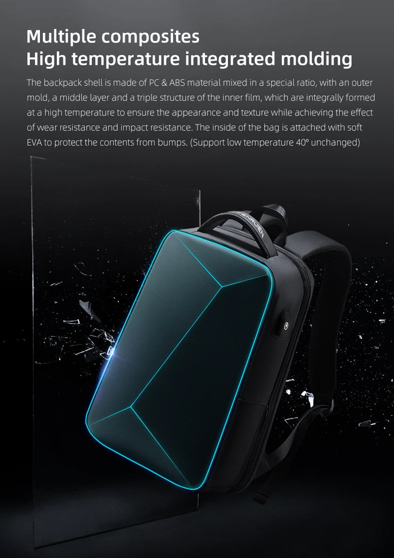 Fenruien Business Laptop Backpack — TSA Lock, USB Charging & Waterproof Travel Bag