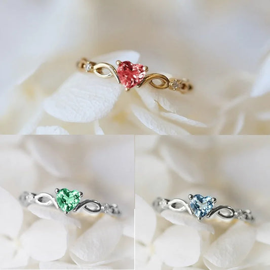 Cute Heart Cubic Zirconia Cocktail Ring for Women – Trendy Daily Wear Fashion Jewelry