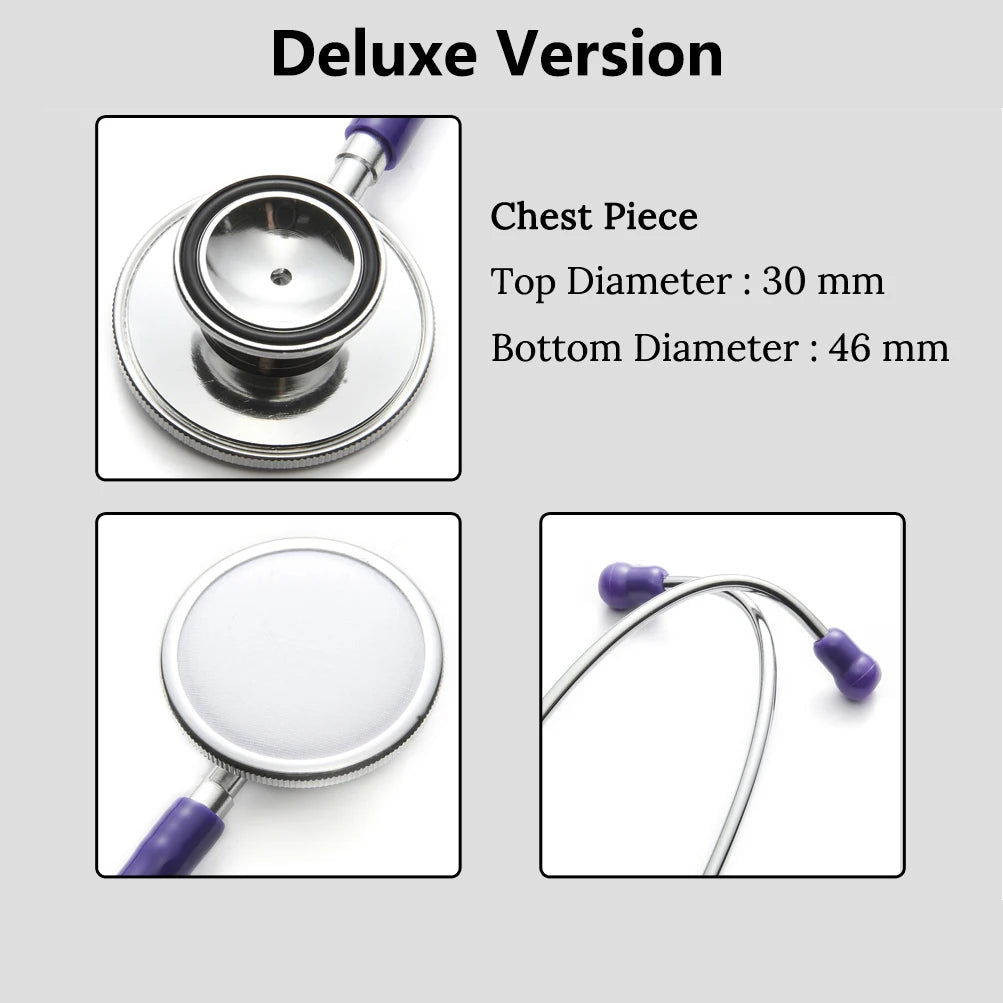Dual Head Medical Stethoscope – Basic & Deluxe Versions | For Doctors, Nurses, Cardiologists & Vets | 7 Colors