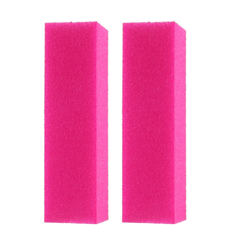 2-Pack 4-Sided Nail Buffer Block | Professional Sponge Manicure Tool for Acrylic & Natural Nails