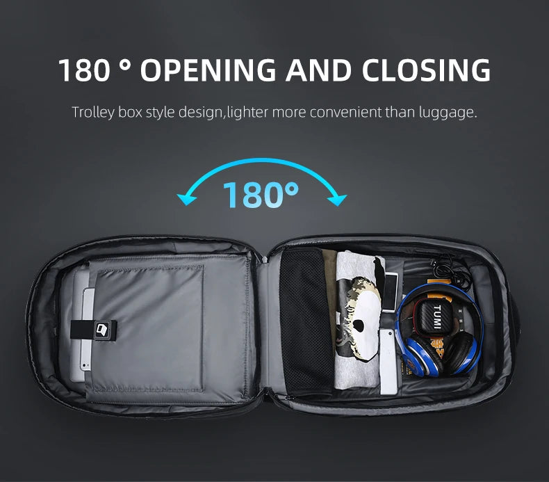 Fenruien Business Laptop Backpack — TSA Lock, USB Charging & Waterproof Travel Bag