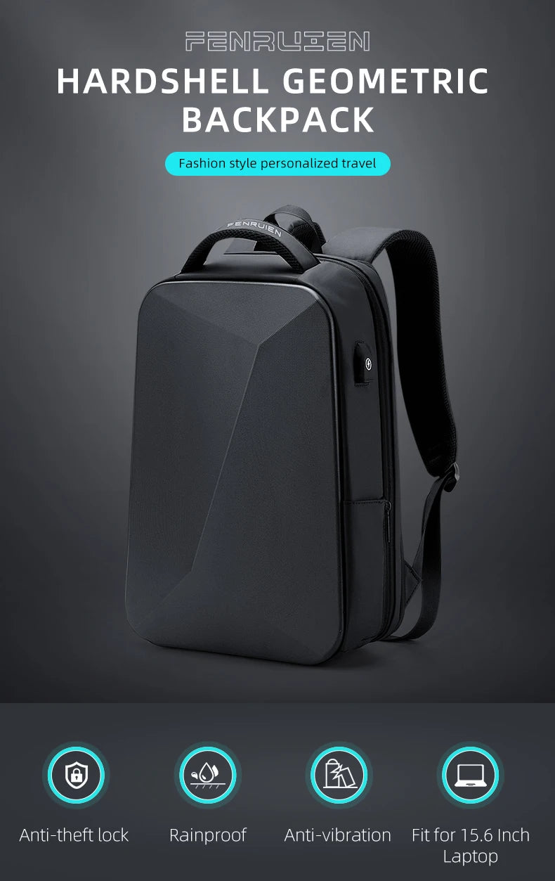 Fenruien Business Laptop Backpack — TSA Lock, USB Charging & Waterproof Travel Bag