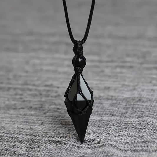 Bohemian Handmade Natural Black Necklace for Men Women Valentine's Day Mother's Day Father's Day Gift Elegant Accessory