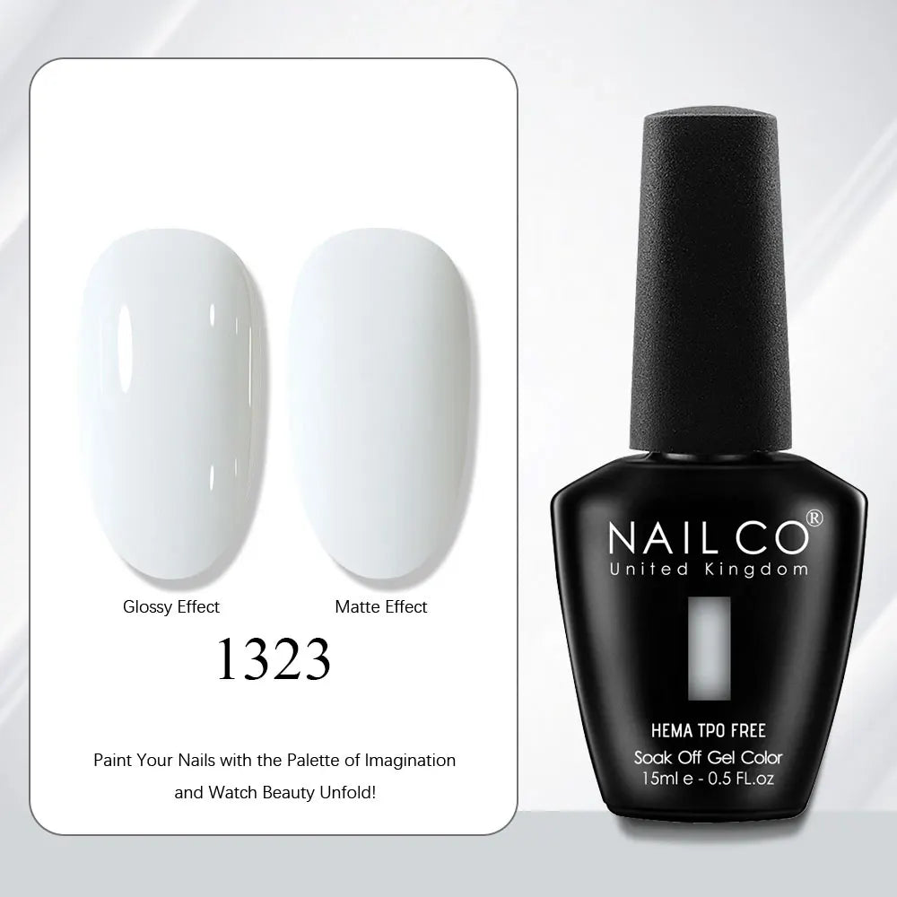 NAILCO Gel Nail Polish 15ml | 333 Colors UV/LED Soak-Off Semi-Permanent Gel Varnish | Long-Lasting Natural Resin Formula
