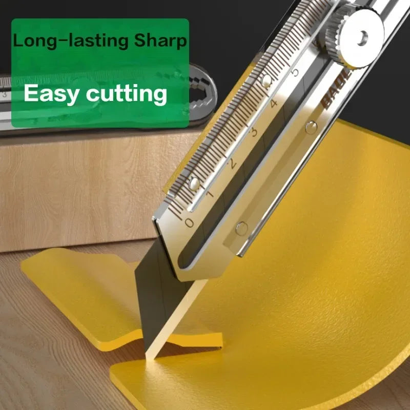 8-in-1 Stainless Steel Multi-Function Utility Knife – Heavy Duty Retractable Box Cutter with Screwdriver, Glass Breaker & More