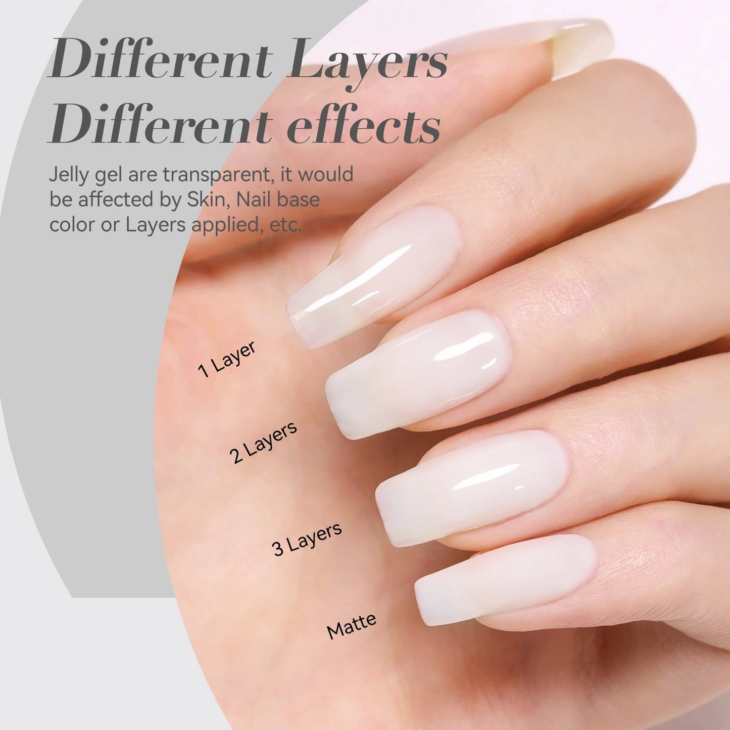 BORN PRETTY 15ml Jelly Gel Polish | Pink Nude & Glitter | Soak-Off UV/LED | 24 Shades