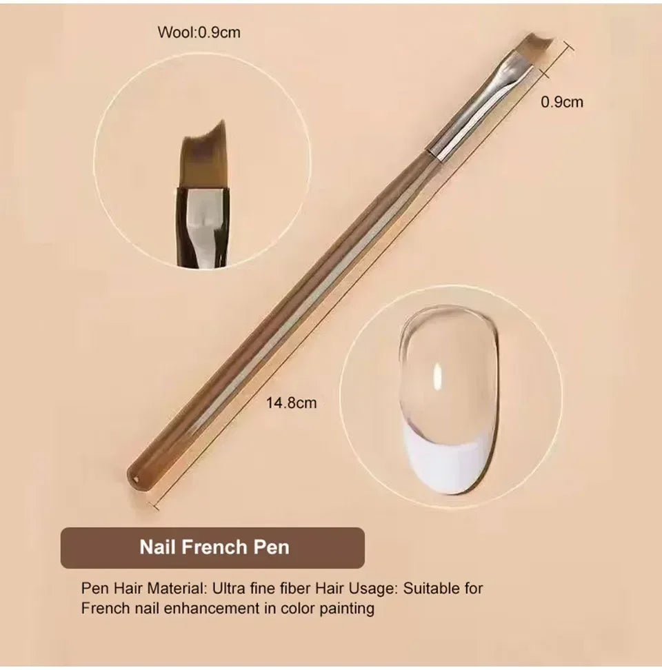 9PCS Nail Art Brush & Liner Set — DIY Acrylic Painting & Design Pens