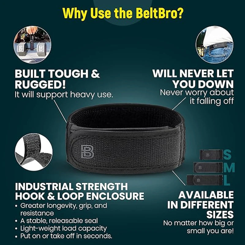 No Buckle Elastic Belt for Men Fits 1.5 Inch Belt Loops Lazy Adjustable