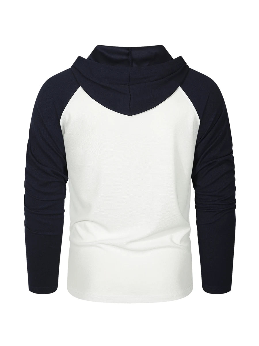 Men's Hoodie Hooded Color Block Pocket Sports & Outdoor Streetwear Cool Casual Spring & Fall Clothing Apparel Hoodies Sweatshirt